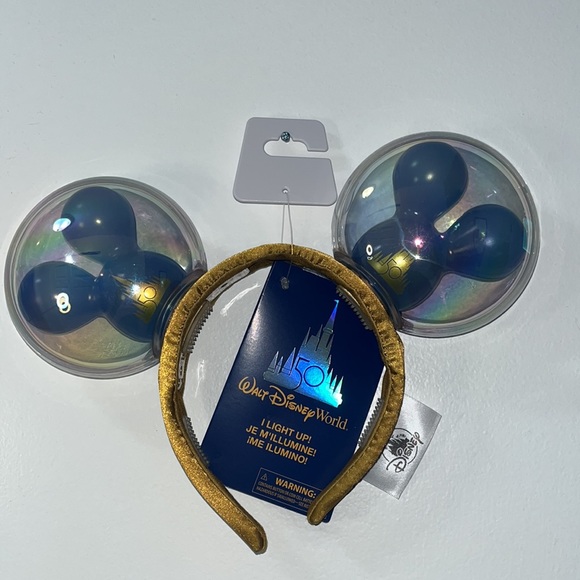 Disney’s 50th Anniversary Limited Edition Light Up Iridescent Mickey Ears - Picture 2 of 4